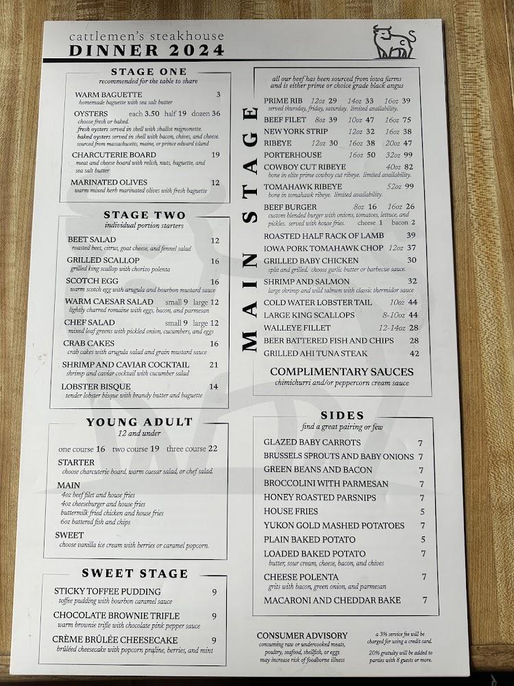Cattlemen's Steakhouse Menu image 4